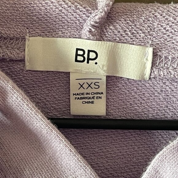 Women's XXS BP Hooded Dip Dye Sweatshirt Purple Drawstring Kangaroo Pocket - Picture 4 of 6